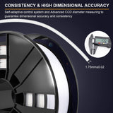 NovaMaker PETG 3D Printer Filament - 1.75mm White PETG, 1kg Spool (2.2lbs), +/- 0.03mm Dimensional Accuracy NovaMaker