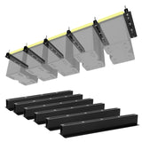 BEAMNOVA Overhead Garage Storage Rack, Heavy Duty Ceiling Storage System for Garages, Sheds, Storerooms Overhead Bin Storage (6 PCS, for 5 Bins) BEAMNOVA