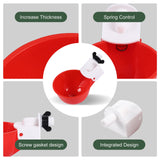 Psarnuk Chicken Waterer Cups (8 Pack/Red) - DIY Automatic Large Chicken Water Feeder for Ducks,Chicks, Turkeys, Quail, Bunny, Bird and Other Various Poultry Dispenser with Matching Drill psarnuk