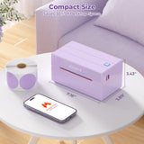 MUNBYN Bluetooth Thermal Label Printer, 130B Wireless 4x6 Shipping Label Printer for Shipping Packages Small Business Office or Home, Compatible with iPhone Android iPad Windows macOS Chrome Etsy eBay MUNBYN