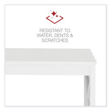 Workspace by Alera L-Shaped Farmhouse Desk, 58.27" x 58.27" x 29.53", White Alera