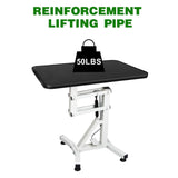 DiDiBirDi 31' Lift Dog Grooming Table, Rotating Desktop Grooming Table for Dogs,Pneumatic Lift Adjustable Small Pet Grooming Station, Anti-Skid Rubber Rotatable Desktop,Pet Grooming Table for Home DiDiBirDi