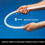 Pexflow PEX Potable Water Tubing - PFW-W1100 1 Inch X 100 Feet Tube Coil for Non-Barrier PEX-B Residential & Commercial Hot & Cold Water Plumbing Application (White) Supply Giant