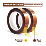 MEBMIK 2 Rolls 10mm x16m(52FT) Heat Tape High Temperature Heat Resistant Tape Heat Transfer Tape for Heat Sublimation Press Vinyl,No Residue MEBMIK