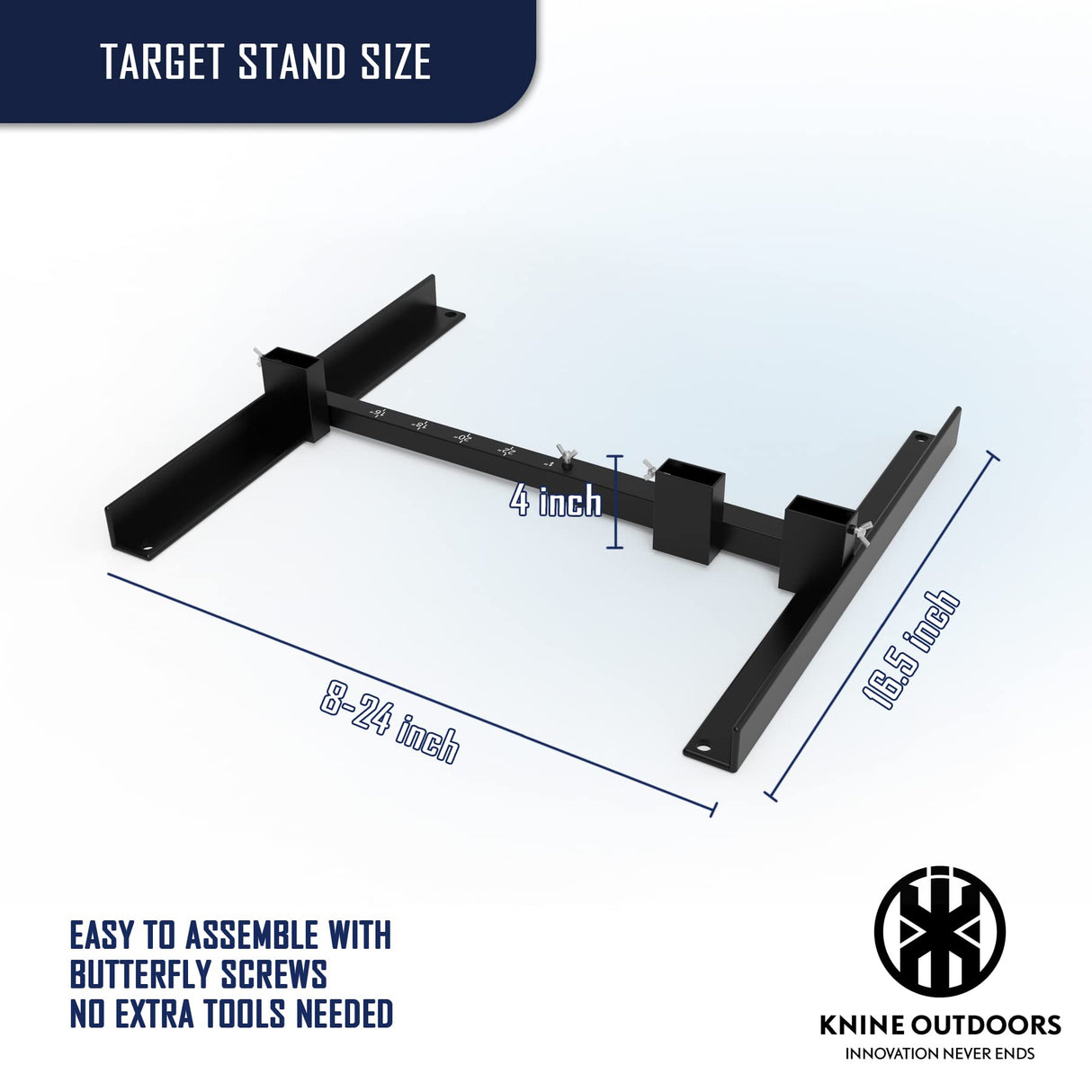KNINE OUTDOORS Shooting Target Stand for Outdoors, Durable Paper Target Holder with Stable Adjustable Base for Paper Shooting Targets Cardboard KNINE OUTDOORS