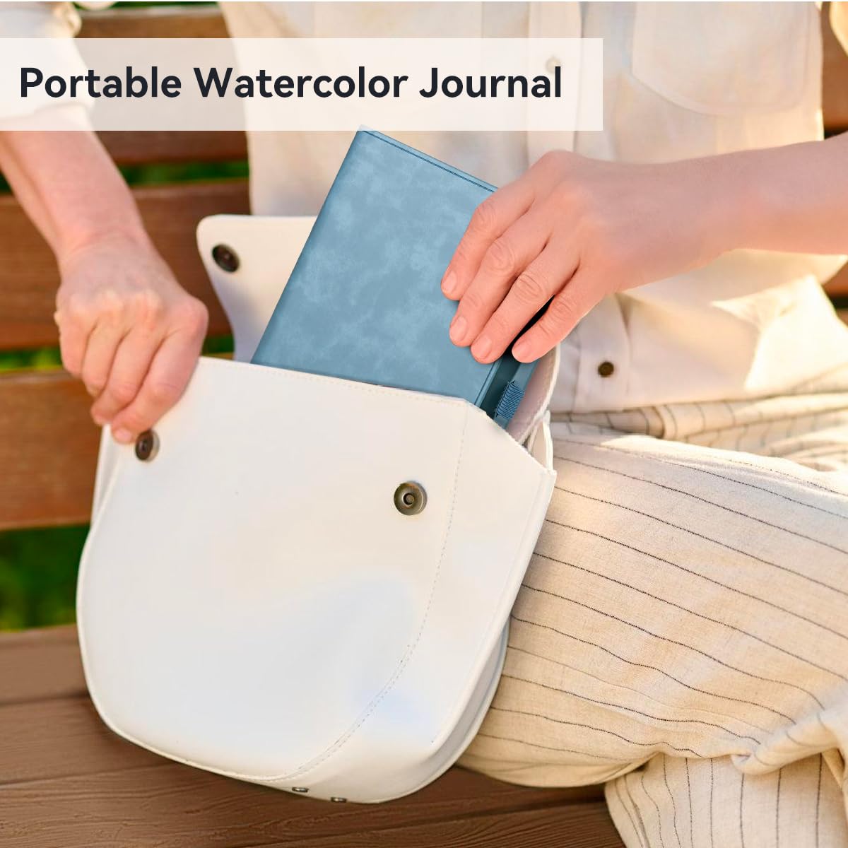 Lightwish Watercolor Sketchbook,100% Cotton Acid Free Watercolor Journal,300gsm/140lb Cold Press Watercolor Paper for Artists,Adults,Students,20 Sheets,9.25 * 6.3 Inches LIGHTWISH