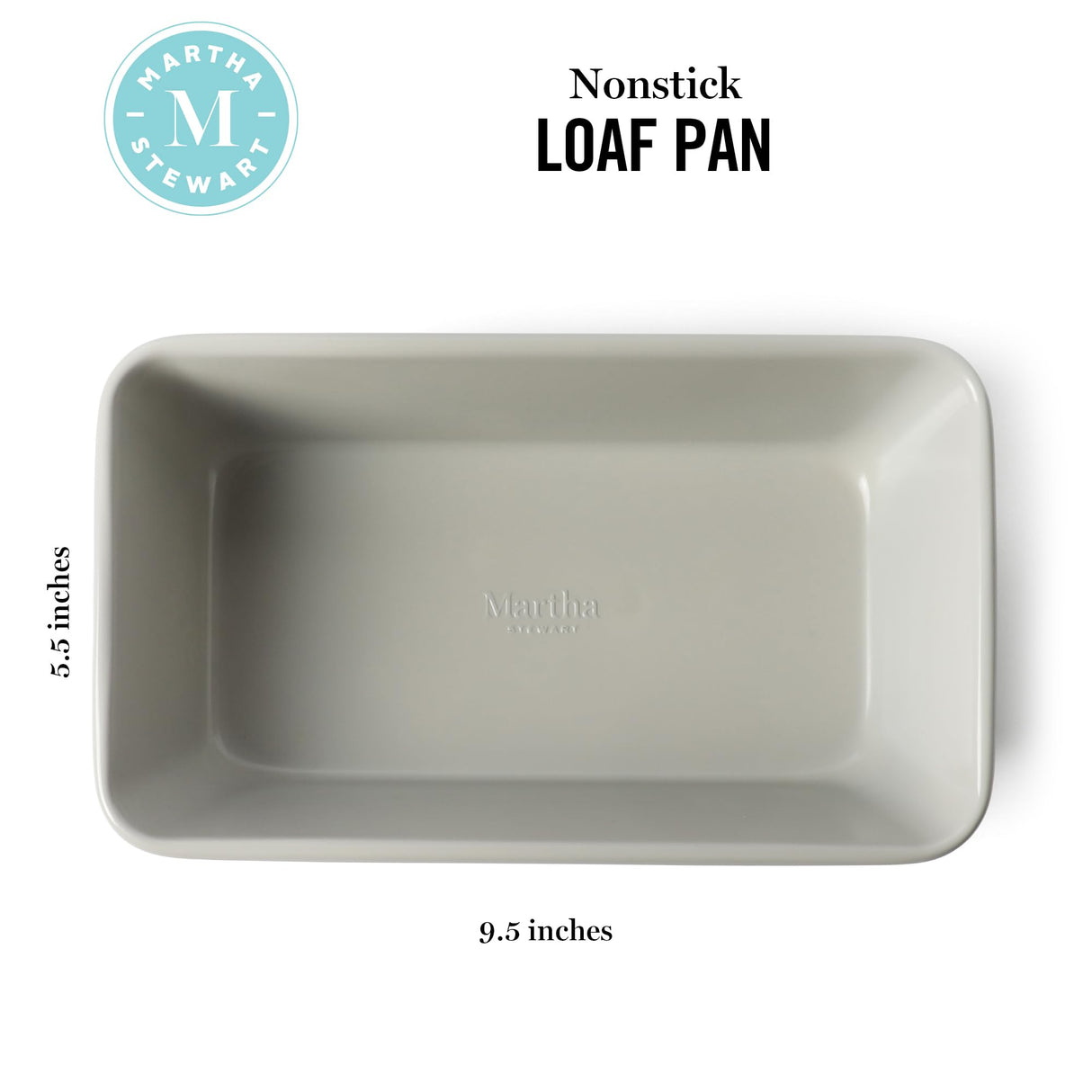 Martha Stewart Gallen 9 Inch Nonstick Carbon Steel Loaf Pan - Cool Grey Martha Stewart