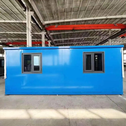 15x20ft Portable Prefab Home, Mobile Expandable Plastic House with 2 Bedrooms, Kitchen, Bathroom, Tempered Glass, Storm and Earthquake Resistant