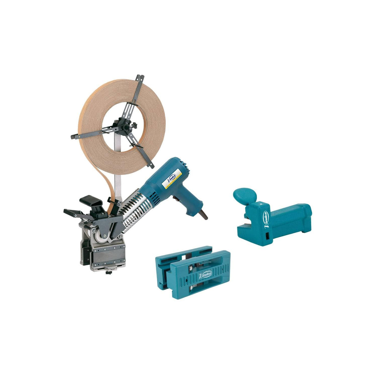 Hand-Held Hot Air Edgebander Set AG52F: AG98F + Double Edge Trimmer & Scraper AU93 + Manual End Trimmer RC21E Virutex