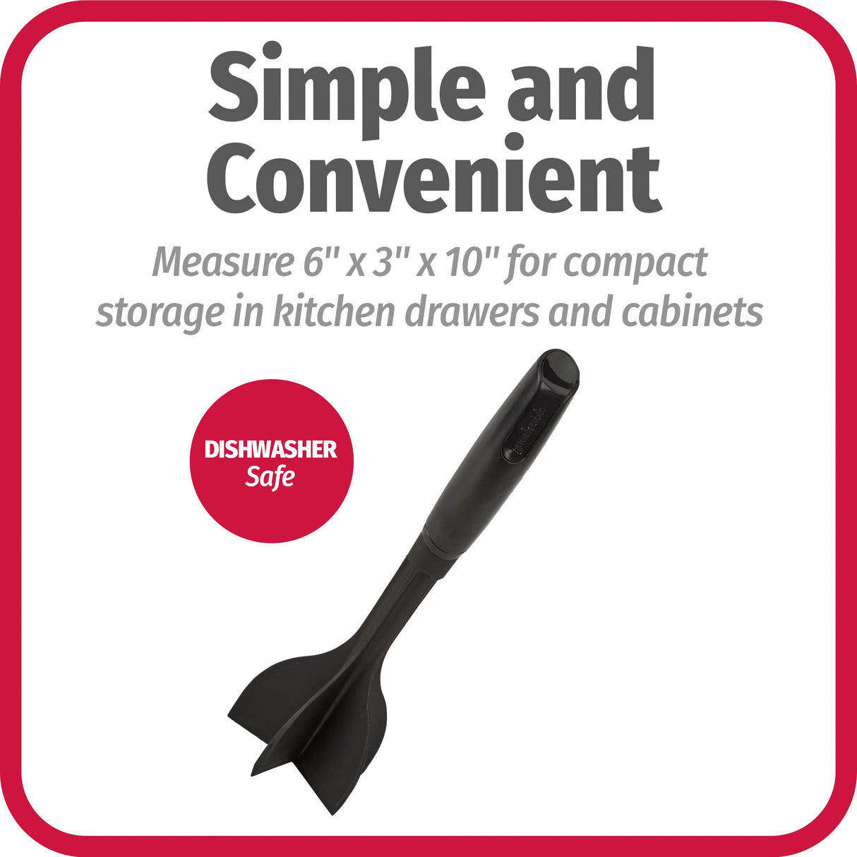 GoodCook Hamburger Meat Chopper, 1 Pack, Black GoodCook