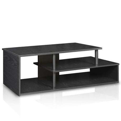Furinno Econ Low Rise TV Stand, Black/Black Furinno