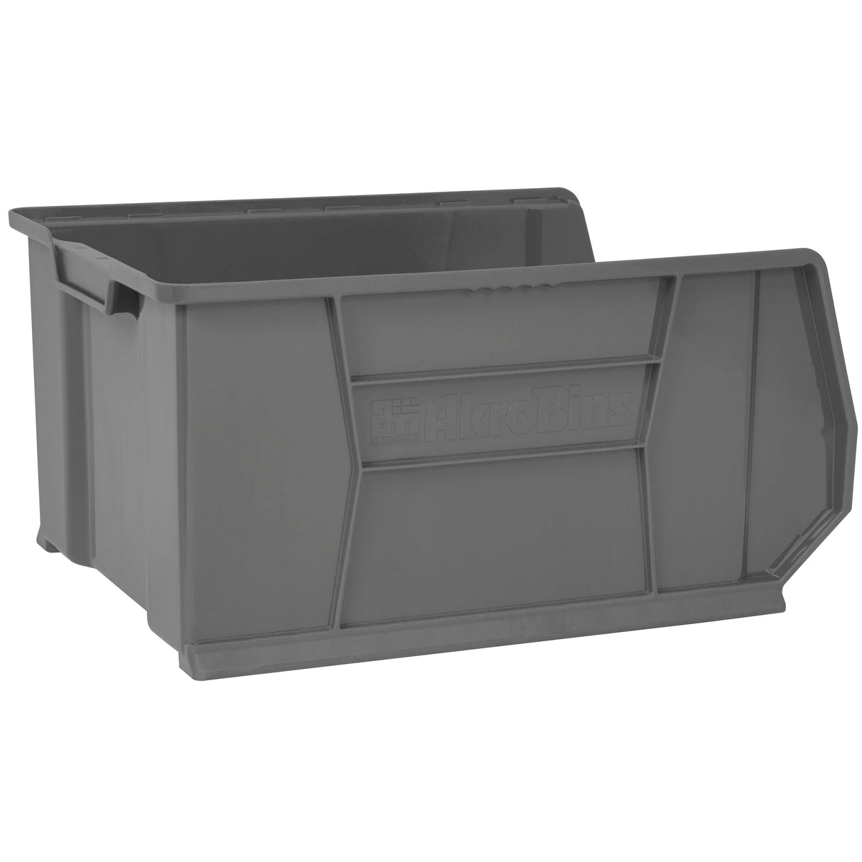 Akro-Mils 30289 Super-Size AkroBins Plastic Storage Bins, Space-Saving Stackable Bins for Garage, Classroom, Warehouse Organization, 24-Inch L x 18-Inch W x 12-Inch H, Grey, 1-Pack Akro-Mils