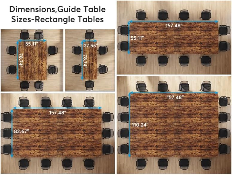 Tribesigns 13FT Conference Table,Large Rectangle Meeting Seminar Table for 10-14 Person,Long Business Tables (Only Table) - WoodArtSupply