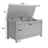 Mancofy Wooden Toy Chest, Kids Toy Box，Furniture for Playroom, Bench with Safety Hinged Lid, Wooden Toy Box Storage Organizer, Children's Furniture Toy Chest (Gray) Mancofy