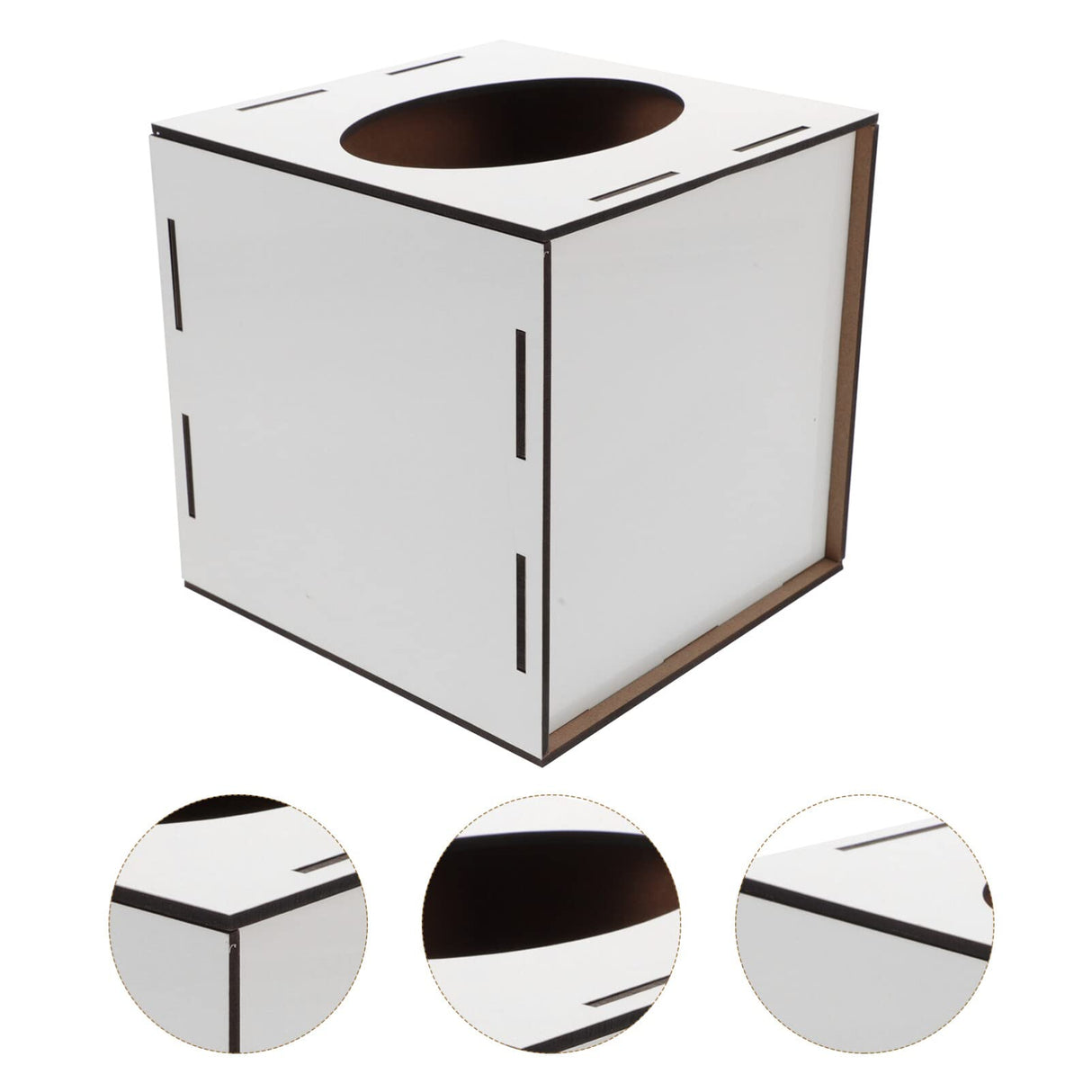 SEWACC Sublimation Blank Tissue Box Dispenser DIY Cube Tissue Holder Transfer Paper Tissue Storage Container Thermal Transfer Paper Towel Box Cover for Living Room SEWACC