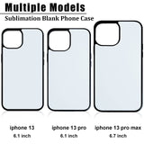 Konohan Jetec 6 Pieces Sublimation Blank Phone Case Cover Blank Printable Phone Case for DIY Customize Heat Press Rubber Protective Case (Compatible with iPhone 13 Pro) Konohan