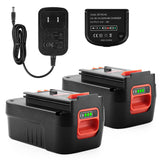 Powilling 2Pack 6.5Ah Lithium Battery Replacement for Black and Decker 18V Battery Firestorm 18v Battery HPB18 HPB18-OPE 244760-00 A1718 FS18FL FSB18 Firestorm 18V Battery(Charger Included) Powilling