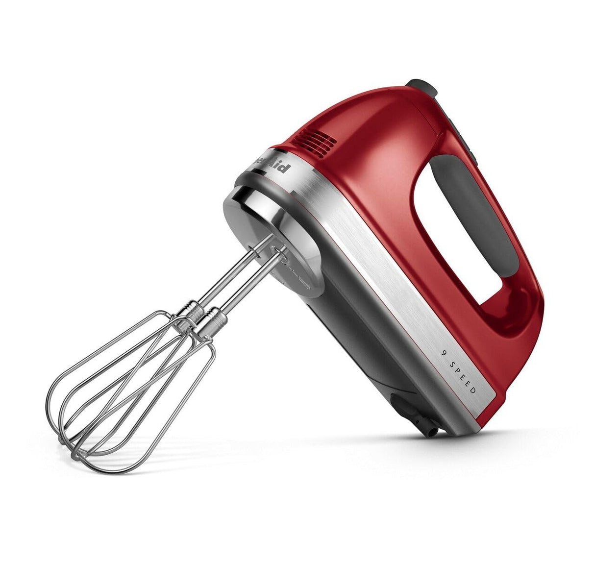 KitchenAid 9-Speed Digital Hand Mixer with Turbo Beater II Accessories and Pro Whisk - Candy Apple Red KitchenAid