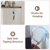 KCGKCG Murphy Bed with Storage & Charging Station, Queen Murphy Cabinet Bed with Large Storage Drawer for Guest Bedroom, Living Room, Office or Small Room, Full Foldable Platform Bed (White, Queen) KCGKCG