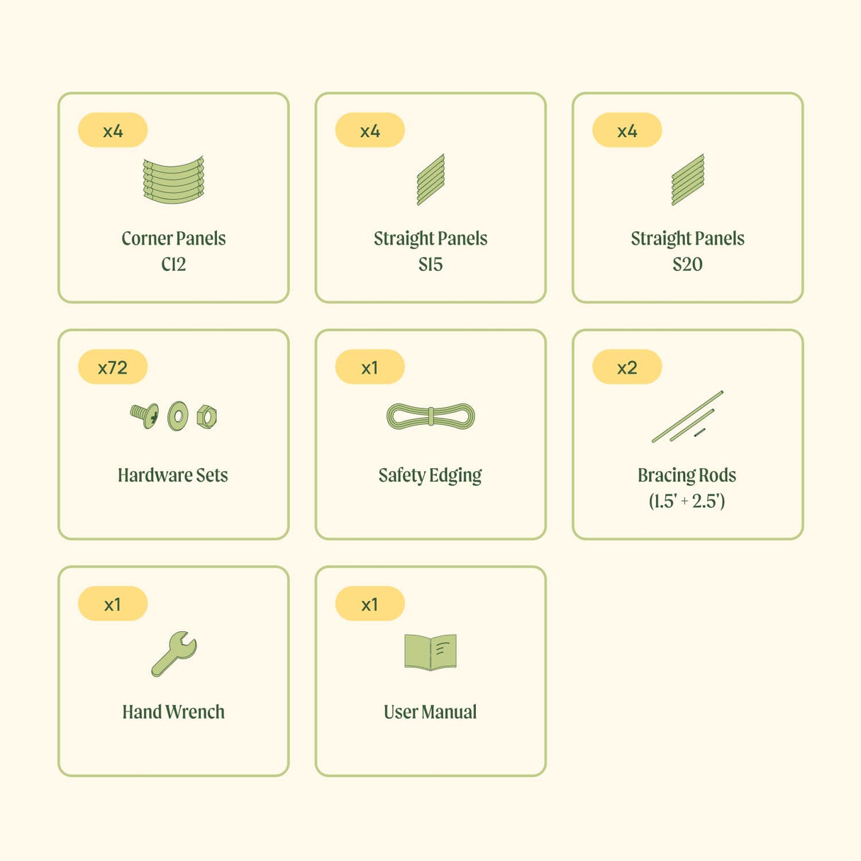 Vego garden Raised Garden Bed Kit, 17" Tall 10 in 1 Modular Raised Garden Beds Kit, Metal Planter Box for Vegetables, Flowers, Herbs, Modern Gray Vego garden