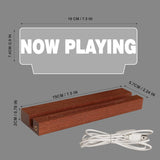 Lampeez Light up Now Playing Vinyl Record Stand Wall Mount,Now Spinning Record Player Stand, Wooden Acrylic Holder for Vinyl Album Display Lampeez