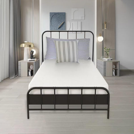 5 Inch Twin Mattress Gel Memory Foam Mattress for Cool Sleep Pressure Relief Breathable Cover Mattress Medium Firm Twin Size Mattress in a Box Cooling Gel Bed Mattresses, White WoodArtSupply