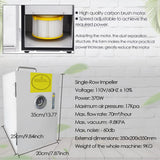 Yuland Dental Lab Grinding Vacuum Cleaner Single-Row Digital Dust Collector 110V 370W Silent Vacuum Dust Extractor for Laboratory (Q-3) Yuland