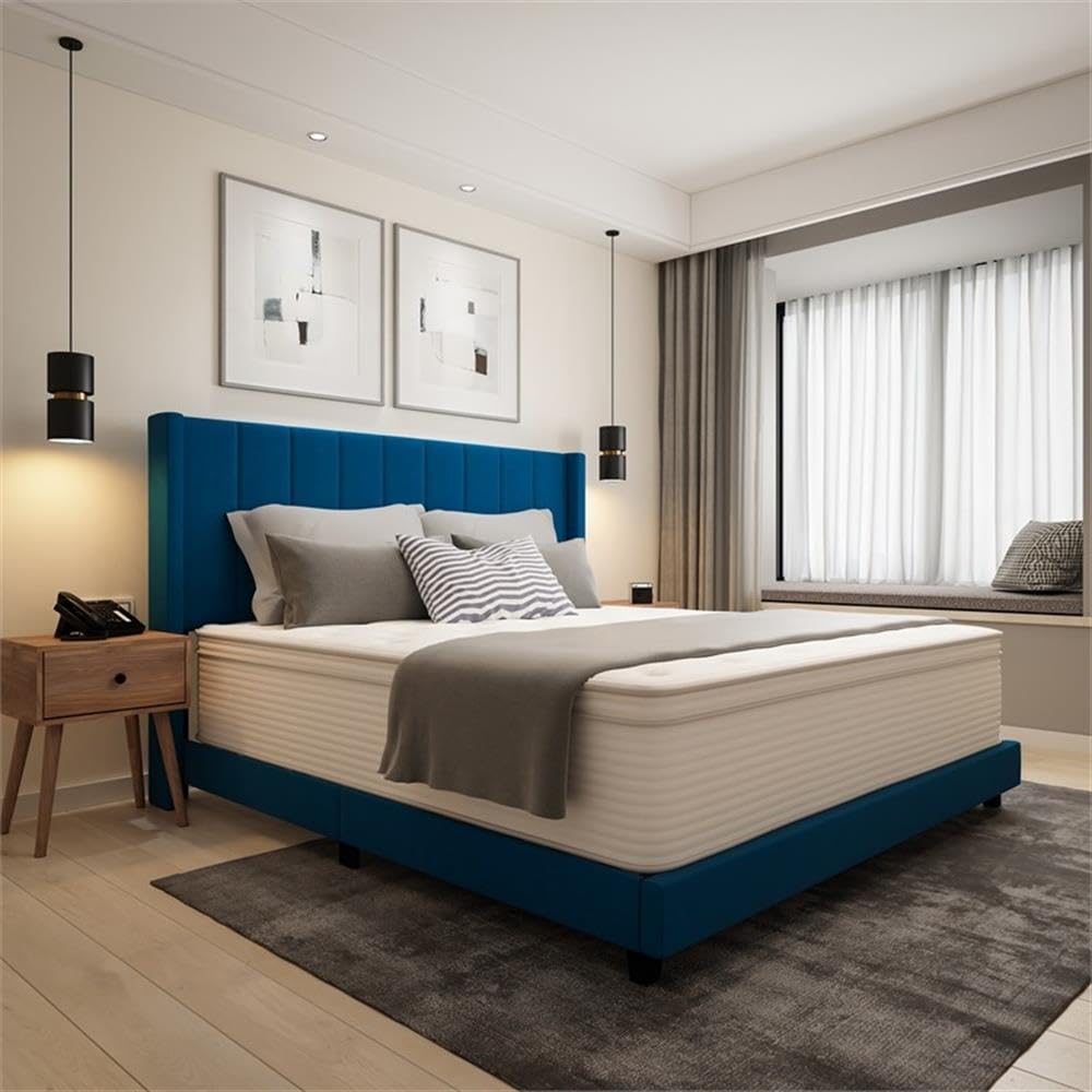 Flash Furniture Vista Hospitality Grade Commercial Mattress in a Box 14 Inch, Premium Memory Foam Hybrid Pocket Spring Mattress, Reinforced Edge Support, Full, White Flash Furniture