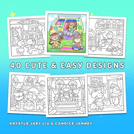 Cozy Eras: Cute Coloring Book for Adults and Teens with Adorable Characters and Nostalgic Scenes for Relaxation (Comfy and Cozy Coloring Books) WoodArtSupply