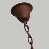 LOVEDIMA New 24" Wide Retro Rustic Weathered Wooden Globe Chandelier Crystal 5-Light Pendant Lighting LOVEDIMA