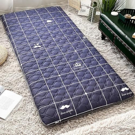 35x75inch Japanese Floor Mattress Futon Mattress,Foldable Tatami Mat Portable Roll Up Sleeping Pad for Dormitory Camping Floor Lounger Bed (Gray) YUURO