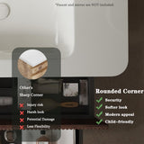 36" Bathroom Vanity with Sink, Modern Floating Vanity with 2 Push Close Soft Close Drawer, Ceramic Basin with Sink Hole Cover and Drain, Oak & Plywood-Bruges, Retro Walnut RAINLUX