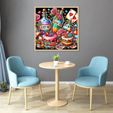 JFYHAB Christmas 5D Diamond Painting Kits for Adults Beginners,DIY Winter Cake Diamond Art,Full Round Drill Diamond Dot Gem Art Kits, Party Home Wall Decor 12x12 Inch JFYHAB