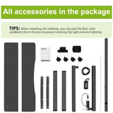 farexon Electric Standing Desk Adjustable Height, 48x24 Inches Computer Desk with Ergonomically Curved Desktop, Multifunctional Stand up Desk for Home/Office(Black) farexon