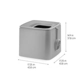 IRIS USA Premium Top Entry Cat Litter Box with Scoop, Square Enclosure for Cat and Kitty, Gray IRIS USA