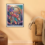 Acudotr Diamond Painting Kits for Adults, 5D DIY Diamond Art Kits for Beginners, Full Drill Diamond Painting Kits for Home Wall Decor, Dreamcatcher, 12x16 Inch Acudotr