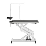 APRILSOUL 43" Hydraulic Pet Grooming Table w/Anti-Static Table Top, Heavy Duty Z-Lift Dog Grooming Table/21-36 w/Armrests/Leash Covers/Tool Organizers/Hooks, Weight Capacity 330LBS Black APRILSOUL