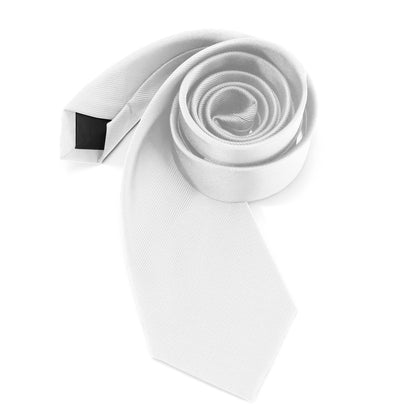 Junmaxroad White Ties For Men Solid Color Formal Neckties 3.15" (8CM) Men's Ties