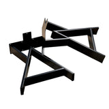 Warmaxx Heavy Duty Solid Metal Furniture Table Legs, 16 inch Height Set of 2 Black DIY Wrought Iron Legs Industrial Live Edge Table Sturdy Legs for Entry Bench Coffee Table End Table Leg with Screws Warmaxx