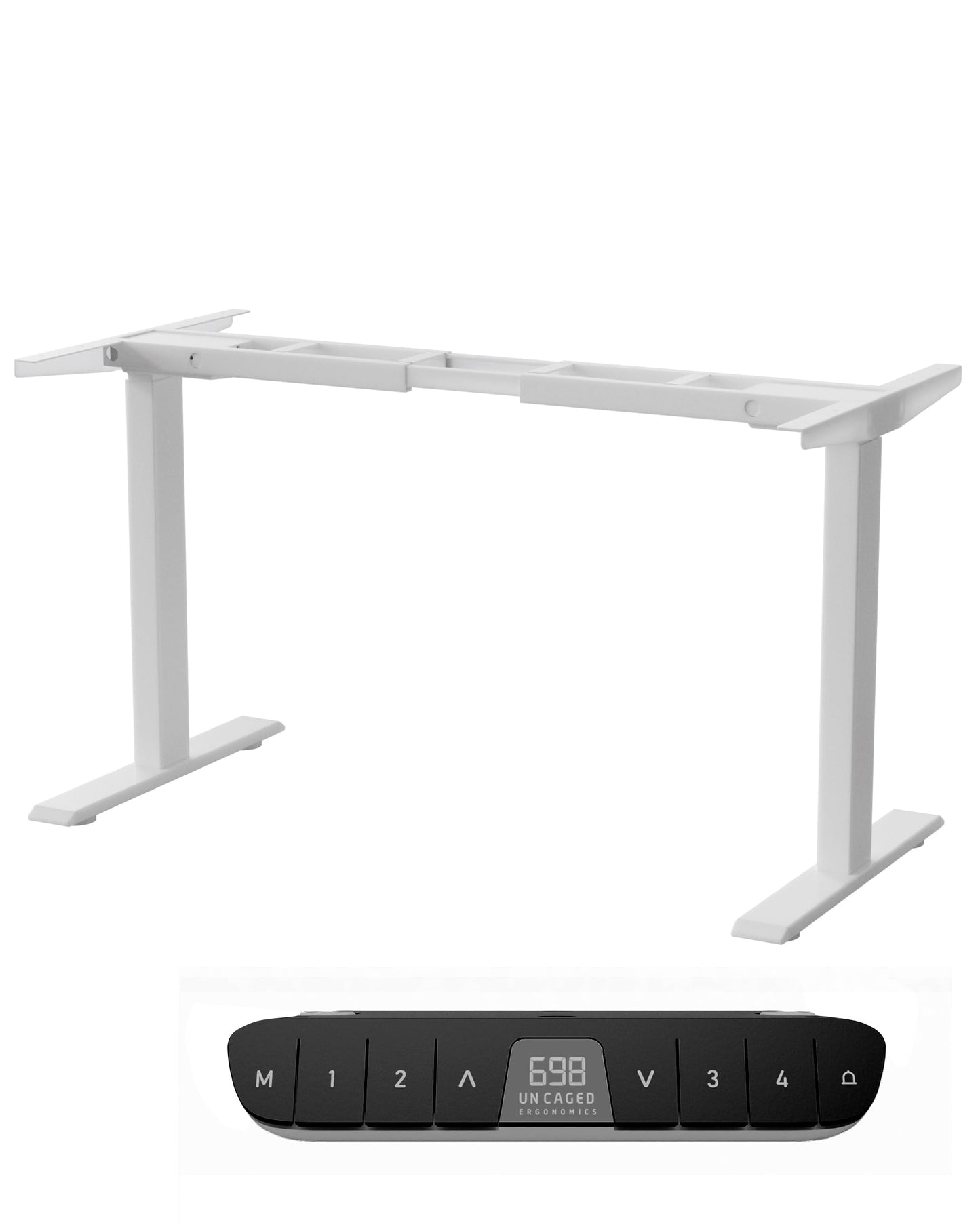 Uncaged Ergonomics Rise Up Standing Desk Legs – Dual Motor Standing Desk Frame with Memory Electric Standing Desk Frame Height Adjustable Table Legs for Sit Stand Desk Base Electronic Rising  - WoodArtSupply