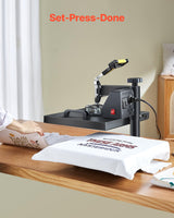 VEVOR 2 in 1 Heat Press Machine for T Shirts and Hats, 15x15 Inch Professional Swing Away Digital Tshirt Press Machine for Sublimation, Vinyl, Heat Transfer Projects VEVOR