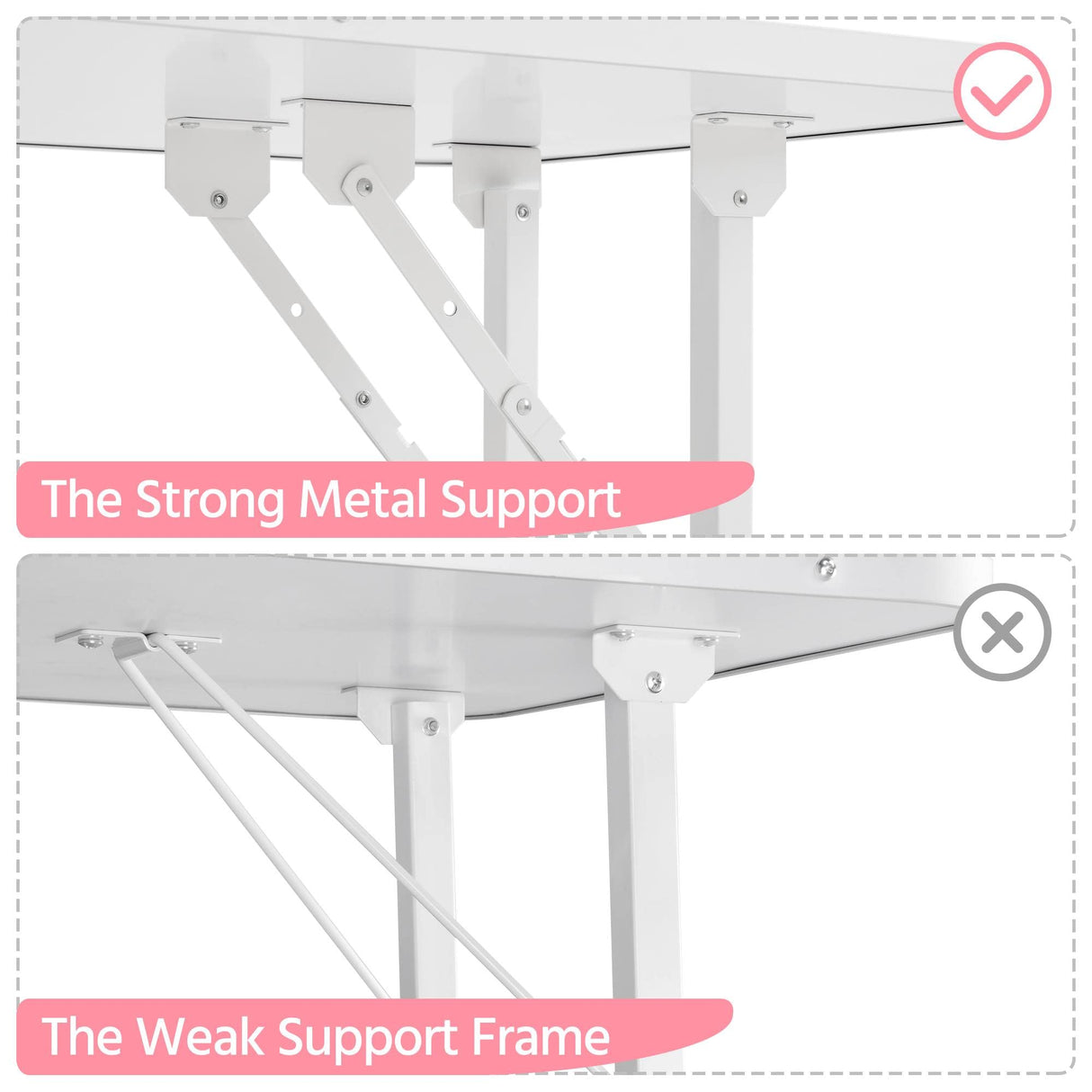 Yaheetech 36'' Dog Grooming Table, Adjustable Pet Foldable Grooming Table w/Double Loops/Mesh Tray Maximum Capacity Up to 220lbs, Pink Yaheetech