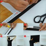 Temporary Blinds, Vertical Pleated Blinds No Drilling Self Adhesive Blinds Easy to Install Fits Blinds Window Roller for Bathroom Kitchen Living Room Office Window (Black, 60 * 150cm) JstDoit