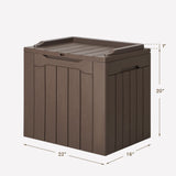 JUMMICO 31 Gallon Resin Deck Box Waterproof Indoor Outdoor Storage Boxes for Patio Furniture Cushions, Toys and Garden Tools JUMMICO