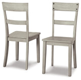 Signature Design by Ashley Loratti Modern Farmhouse 18" Weathered Wood Dining Chair, 2 Count, Gray Signature Design by Ashley