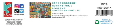 Ceaco - Land of The Free - Route 66 Road Trip - 500 Piece Jigsaw Puzzle