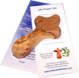 Holy Land Market Small Olive Wood Pocket/Holding Crosses with Certificates (2.5 Inches) (10 Count) Holy Land Market