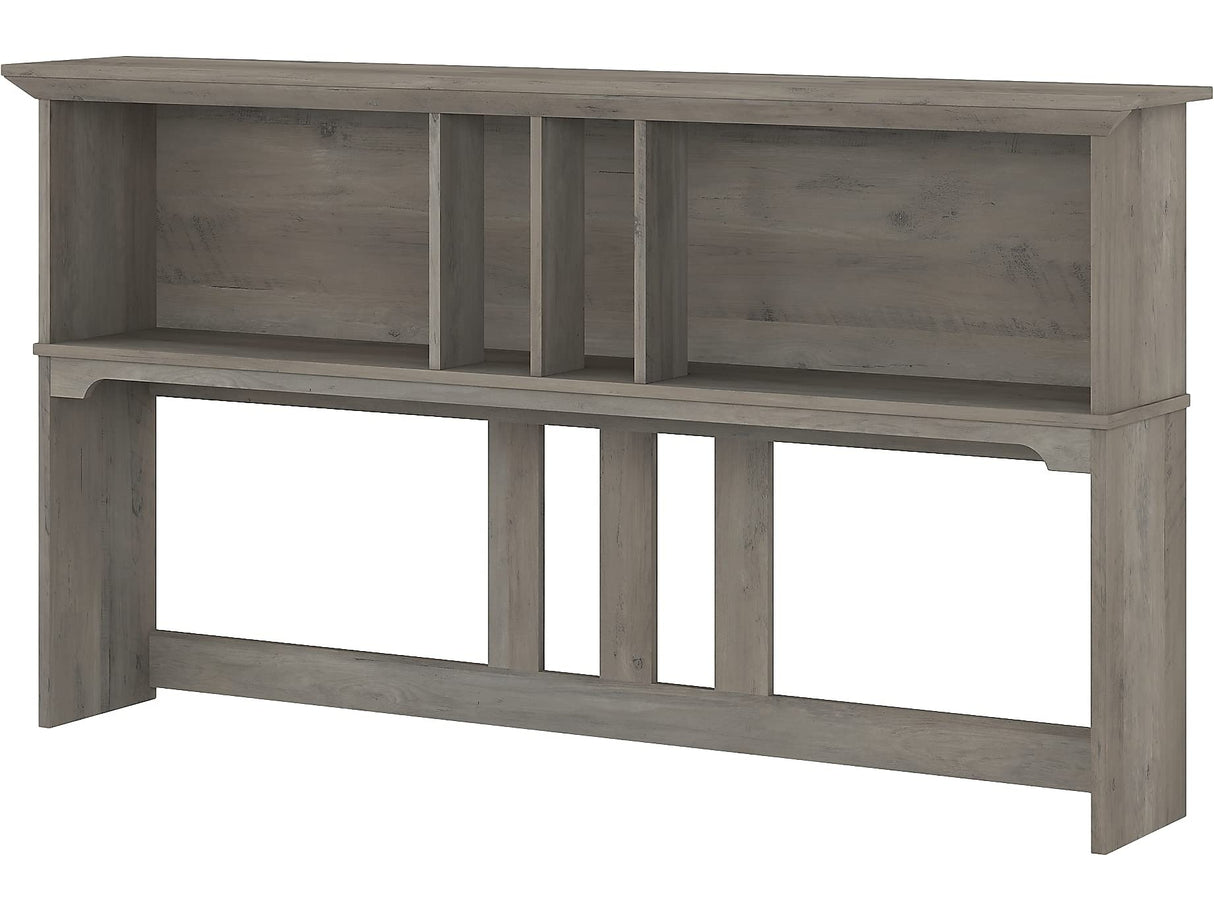 Bush Business Furniture Salinas 60W Desk Hutch in Driftwood Gray - Stylish Storage Solution for Home Office Bush Business Furniture