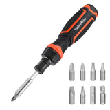 Valuemax Ratcheting Screwdriver, 9-In-1 Multi Screwdriver, Portable Ratchet Screwdriver Set, Adjustable Length, High-Strength Bits, Phillips, Slotted, Torx, Hex, Nut Driver ValueMax