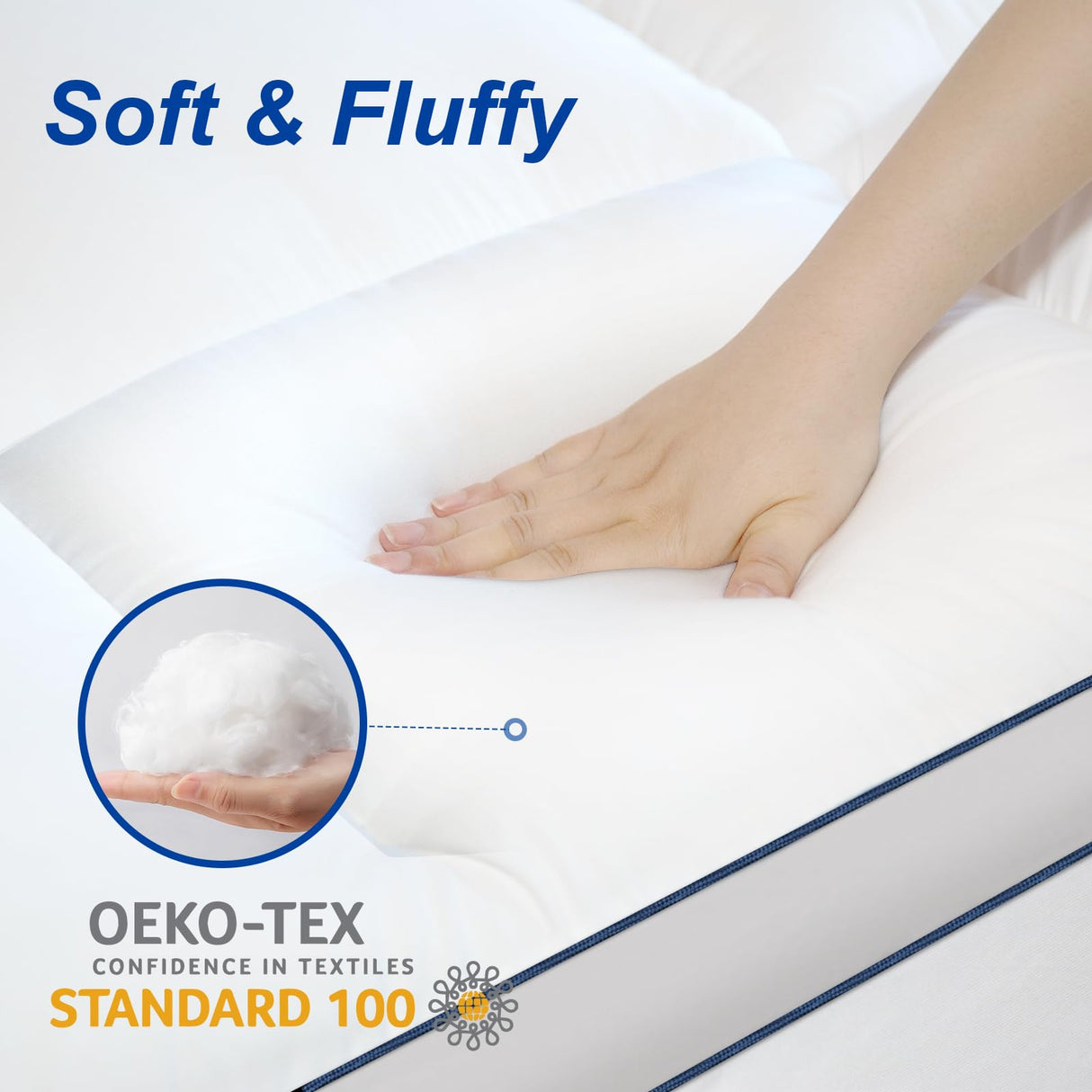 KAYFIA Twin Mattress Topper,Extra Thick Mattress Pad Cover for Deep Sleep,3D+7D Snow Down Alternative Fill Overfilled Plush Pillow Top with 8-23 Inch Deep Pocket-White Kayfia